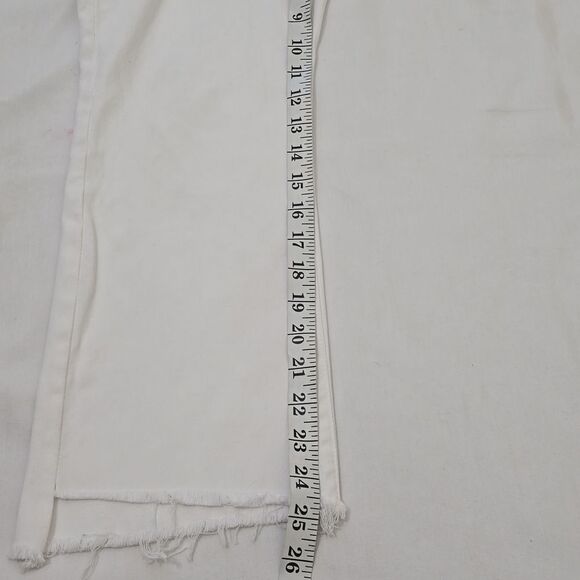 MOTHER The Glass Slipper, White, Cropped Jeans SIZE 29 - Picture 11 of 12